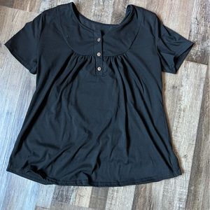 Black poly cotton blend